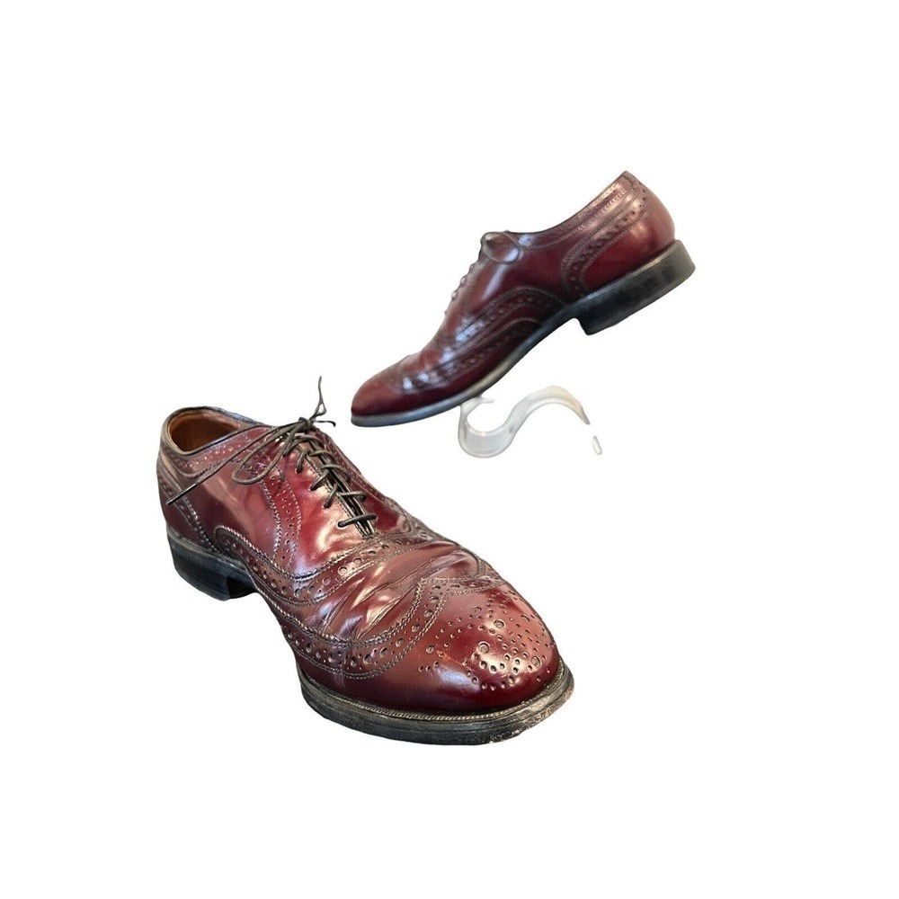 Allen Edmonds Leather Brown Mens McAllister Wingtip Oxford Dress Shoes Size 7.5